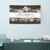 ブラック&金ゴールドラグジュアリー50パーソナライズされたと素晴らしい 横断幕 (トレードショー)