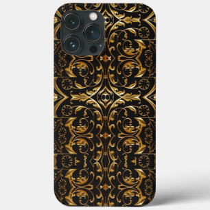 ブラック&金ゴールドラグジュアリーiPhone 13 Pro Maxケース iPhone 13 Pro Maxケース