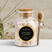 ブラック&金ゴールドラックスハンドメイド製品の香り名 ラウンドシール