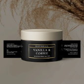 ブラック&金ゴールドラックス体バタージャー成分ラベル ペットボトルラベル