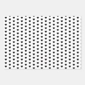 ブラック&金ゴールドラブハートバレンタイン ラッピングペーパーシート (正面3)