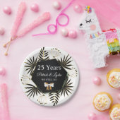 ブラック&金ゴールドリービー25周年記念 – 私はまだ行う ペーパープレート (パーティー)