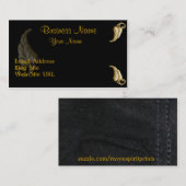 ブラック&金ゴールドリーフの名刺 名刺 (正面/裏面)