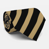 ブラック&金ゴールドレジメンストライプタルネクタイ ネクタイ (ロール)
