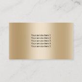 ブラック&金ゴールドレンタル用のモダンリムジン&タクシー車 名刺 (裏面)