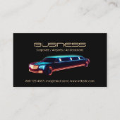 ブラック&金ゴールドレンタル用のモダンリムジン&タクシー車 名刺 (正面)