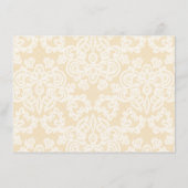 ブラック&金ゴールドレースエレガントウェディングアコモデーション エンクロージャーカード (裏面)