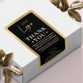 ブラック&金ゴールドロゴのご注文ありがとうございます ラベル