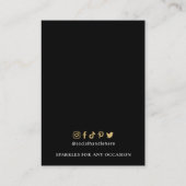 ブラック&金ゴールドロゴモダンネックレスジュエリーディスプレイ 名刺 (裏面)