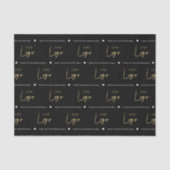 ブラック&金ゴールドロゴモダンブランドビジネスのパッケージ 薄葉紙 (正面)