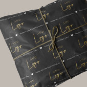 ブラック&金ゴールドロゴモダンブランドビジネスのパッケージ 薄葉紙