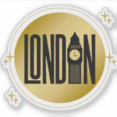 ブラック&金ゴールドロンドンスカイラインレトロシティプライド シール (正面)