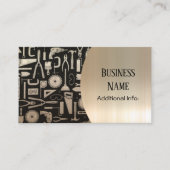 ブラック&金ゴールドワークショップツール 名刺 (正面)