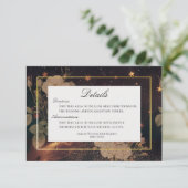 ブラック&金ゴールドヴィンテージグラムフローラ詳細 エンクロージャーカード (スタンド正面)