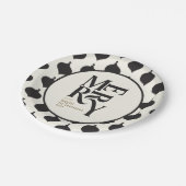 ブラック&金ゴールドヴィンテージメリークリツマスパーティー ペーパープレート (アングル)