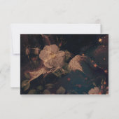 ブラック&金ゴールドヴィンテージGlamフローラ救デートカード (裏面)