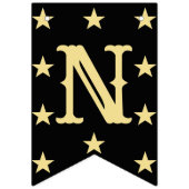 ブラック·金ゴールド卒業おめでとうモダンございます バンティングフラッグ (第3の旗)