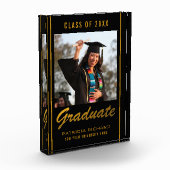 ブラック&金ゴールド卒業式2023年記念 フォトブロック (左)