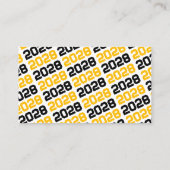 ブラック&金ゴールド卒業招待状発表インサート 名刺 (裏面)