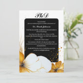 ブラック&金ゴールド博士課程または博士課程の卒業 招待状 (スタンド正面)