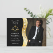 ブラック |金ゴールド大学院波法法法法学Grad 案内状 (スタンド正面)