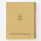 ブラック&金ゴールド大理石，ロゴ，バス.Nameウェブサイトプロモーション ノートブック (裏面)