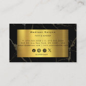 ブラック&金ゴールド大理石 名刺 (裏面)