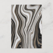 ブラック&金ゴールド大理石QRコード結婚のエンクロージャカード エンクロージャーカード (裏面)