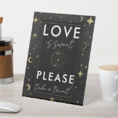 ブラック&金ゴールド天月の星結婚の治療 台座サイン (インサイチュ)