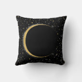 ブラック&金ゴールド天月魔法月星 クッション (裏面)