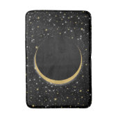 ブラック&金ゴールド天月魔法月星 バスマット (正面縦)