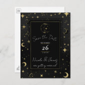 ブラック&金ゴールド天月&スターズザデイト 案内ポストカード (正面/裏面)