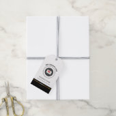 ブラック&金ゴールド実在エテートマーケティング紹介 ギフトタグ (より糸付き)