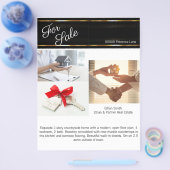 ブラック&金ゴールド実在エテートマーケティング紹介 チラシ (シングル)