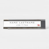 ブラック&金ゴールド実在エテートマーケティング紹介 デスクネームプレート (正面)