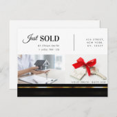 ブラック&金ゴールド実在エテートマーケティング紹介 ポストカード (正面/裏面)