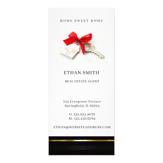 ブラック&金ゴールド実在エテートマーケティング紹介 ラックカード (正面)