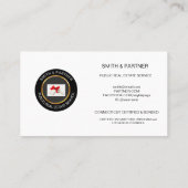 ブラック&金ゴールド実在エテートマーケティング紹介 名刺 (裏面)