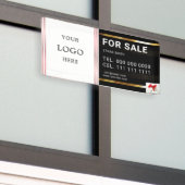 ブラック&金ゴールド実在エテートマーケティング紹介 横断幕 (ビルの外側)