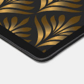 ブラック&金ゴールド幾何学的デザイン デスクマット (コーナー)