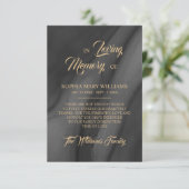 ブラック&金ゴールド悔やみや弔慰メモリサンキューカード サンキューカード (スタンド正面)