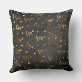 ブラック(金ゴールド愛) クッション (裏面)