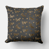 ブラック(金ゴールド愛) クッション (正面)