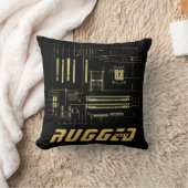 ブラック&金ゴールド技術 |マザーボード |回路基板 クッション (ブランケット)