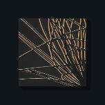 ブラック&金ゴールド抽象芸術サバンナデザイン キャンバスプリント<br><div class="desc">サバスタイリッシュナモダンの草による抽象芸術組成を特徴とインスパイアする黒と金ゴールドデザイン。背景のカスタマイズ色や線の色を変更する事できる。'を選択カスタマイズし、レイヤーセクションに移動してデザインを表示し、背景色または線の色を変更してホームデコ縁どーに合わせて画像をカスタマイズする。</div>