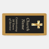 ブラック&金ゴールド教会記念日パーティー 横断幕 (横)