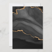 ブラック&金ゴールド書道結婚式招待状 招待状 (裏面)