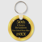 ブラック、金ゴールド格安50番目のクラス懇親会パーティーの好意 キーホルダー (裏面)