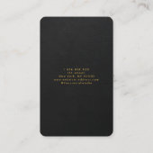 ブラック&金ゴールド理容師ショップの名刺 名刺 (裏面)