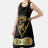 ブラック&金ゴールド理容師ショップ エプロン (インサイチュ)